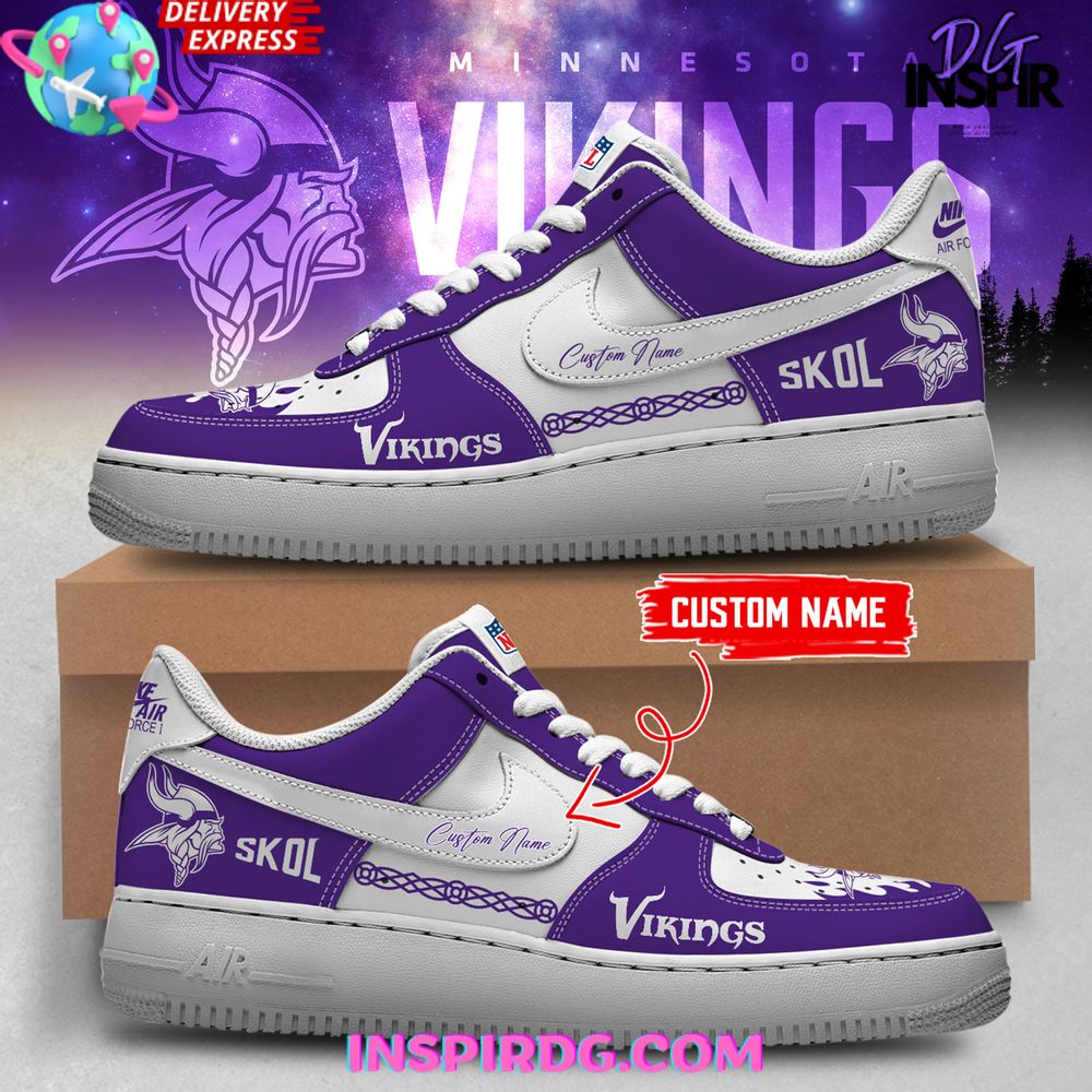 Minnesota Vikings SKOL 2025 Personalized Air Force 1