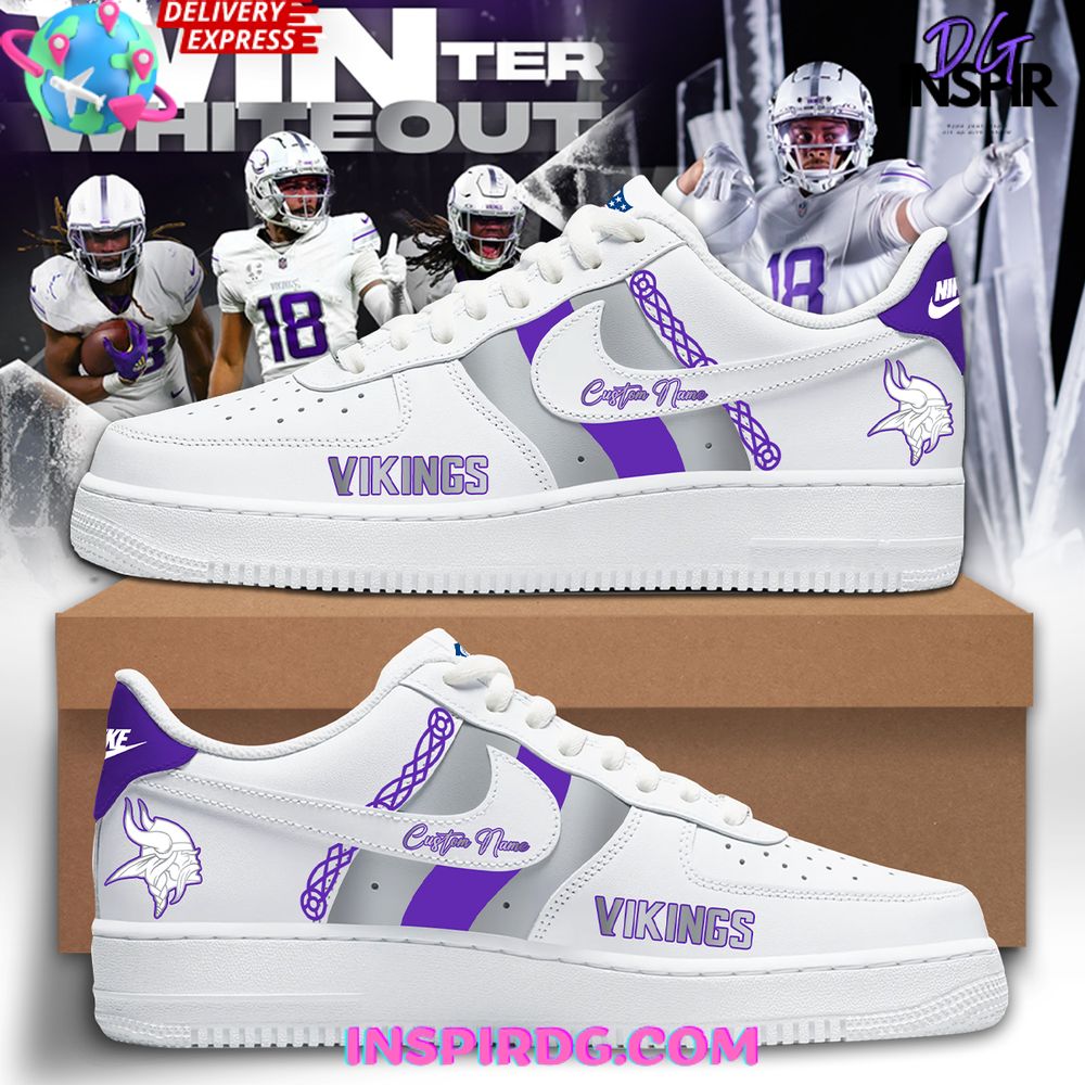 Minnesota Vikings Winter Whiteout Air Force 1