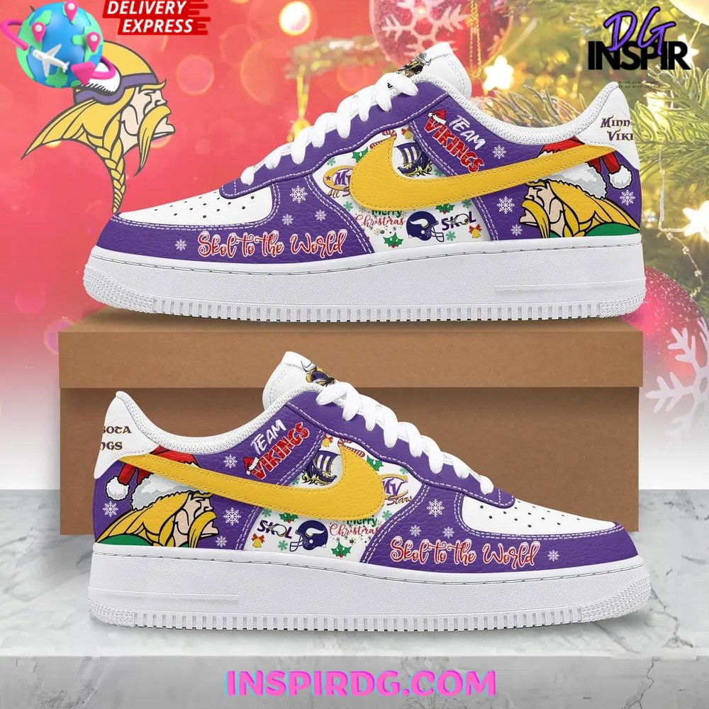 Minnesota Vikings Xmas Holiday Limited Edition Air Force 1
