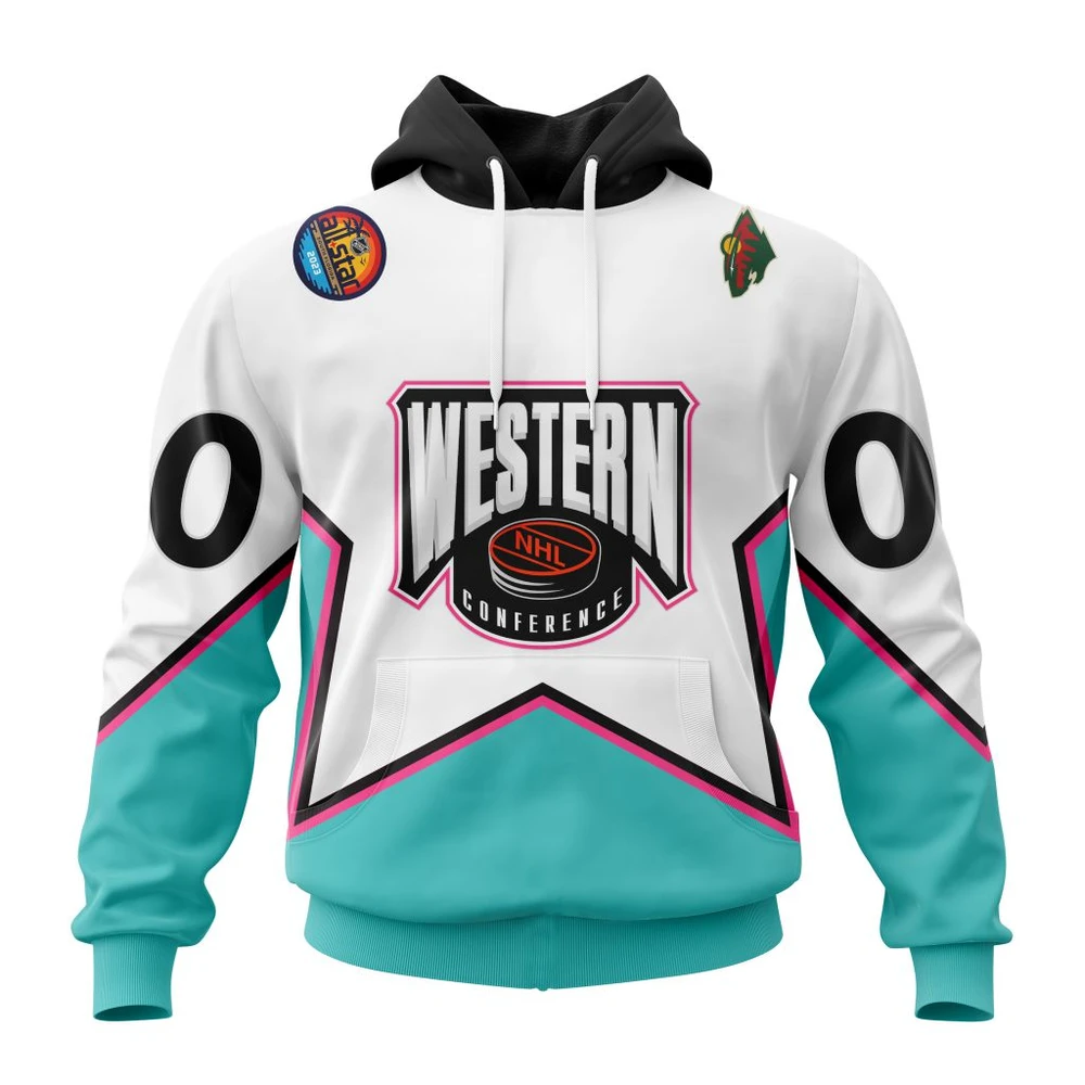 Minnesota Wild All-Star Western Conference All Over Print Hoodie Style 34427