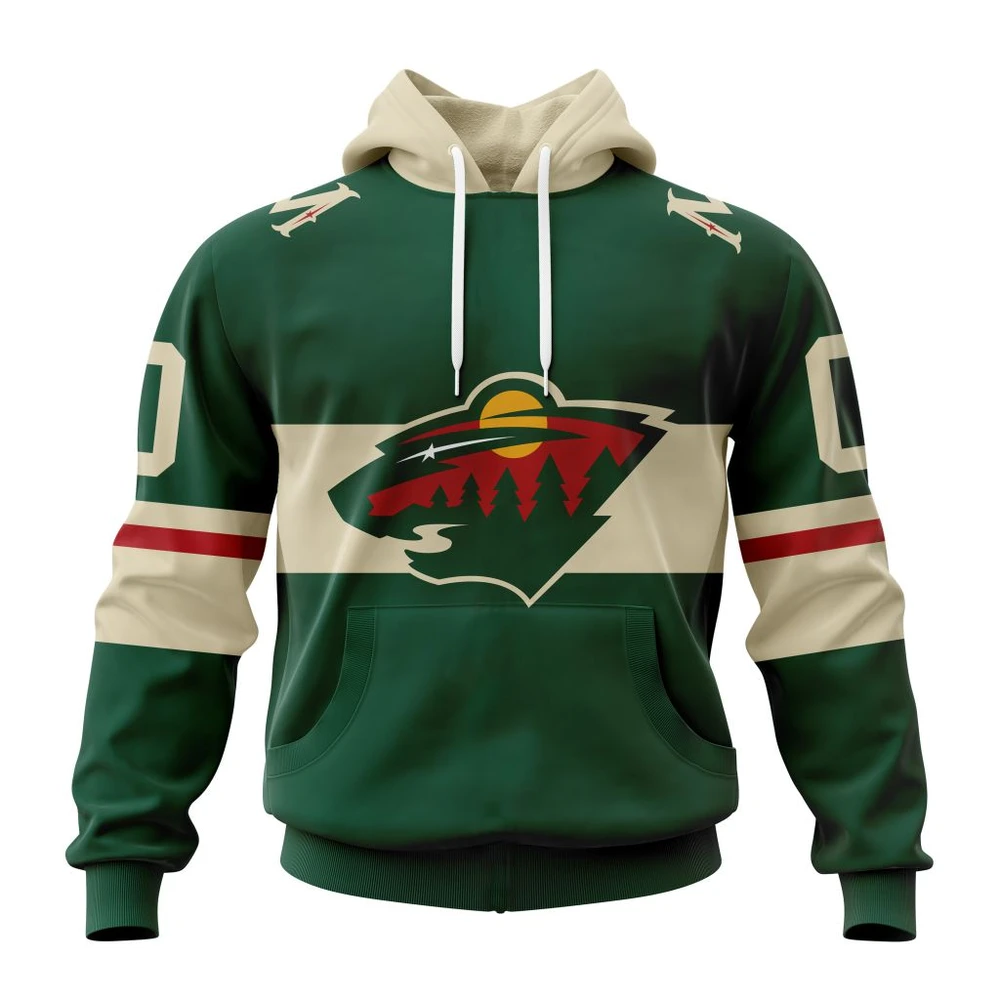 Minnesota Wild Home Kits All Over Print Hoodie Style 88532