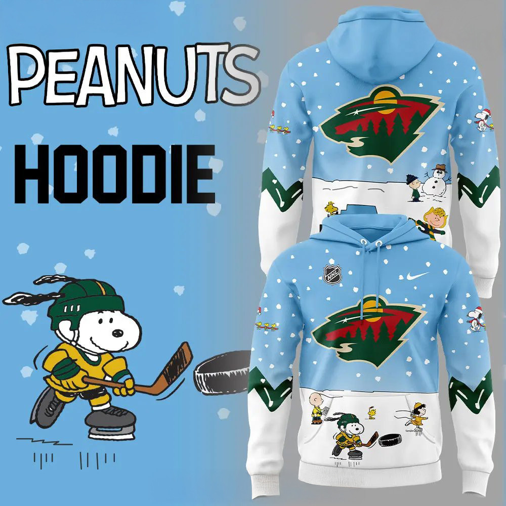 Minnesota Wild Peanuts And Snoopy Night Hoodie Special Birthday Gifts For Dad