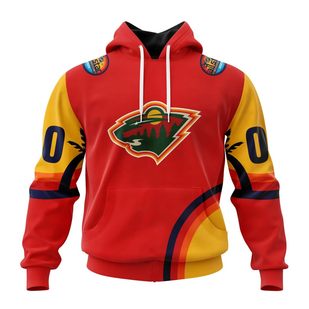 Minnesota Wild Special All-Star Game Design With Florida Sunset All Over Print Hoodie Style 95932