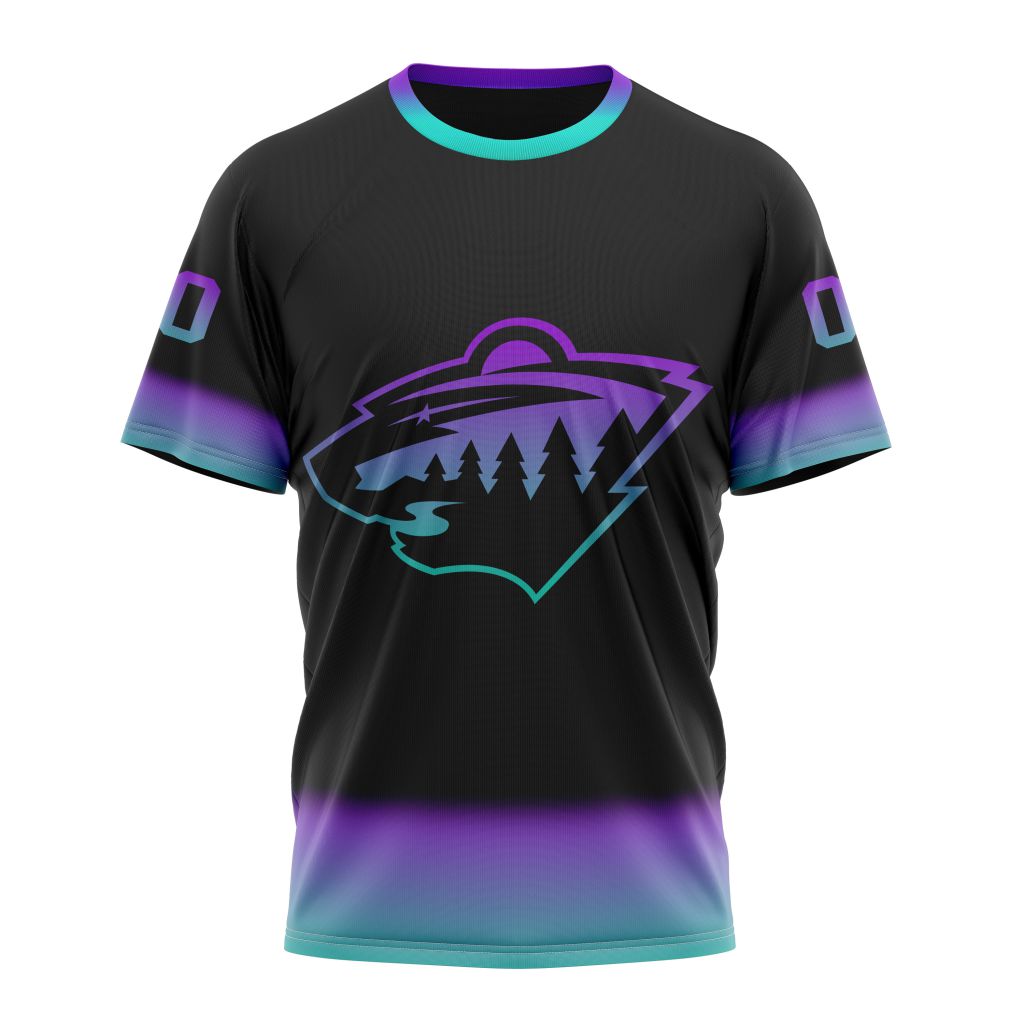 Minnesota Wild Special Blackout Design 01 Personalized Name And Number T-Shirt Oregontrailrvpk Shirt