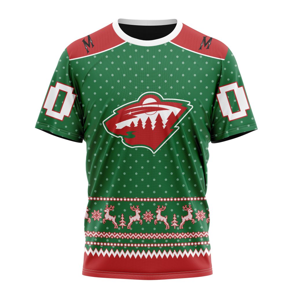 Minnesota Wild Special Christmas Apparel Personalized Name And Number T-Shirt Oregontrailrvpk Shirt