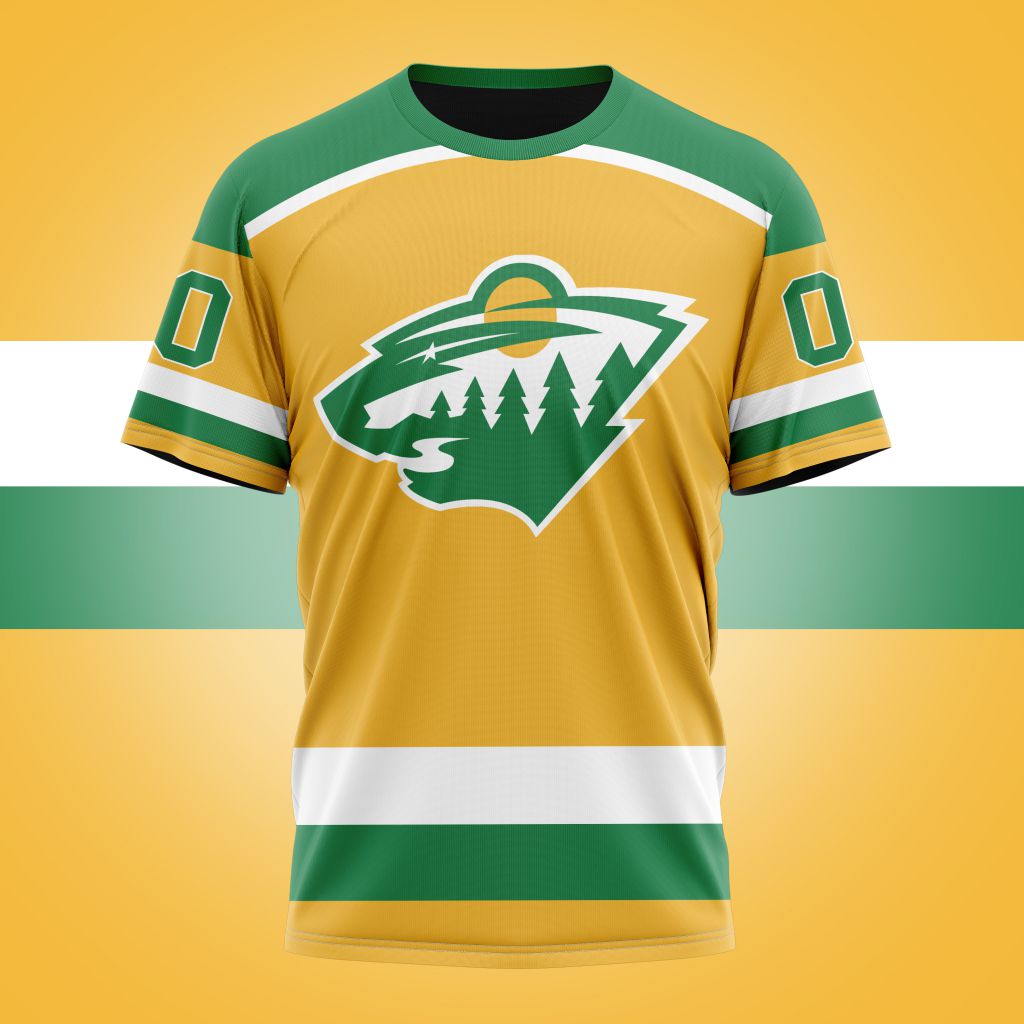 Minnesota Wild Special Colour Rush Design 01 Personalized Name And Number T-Shirt Oregontrailrvpk Shirt