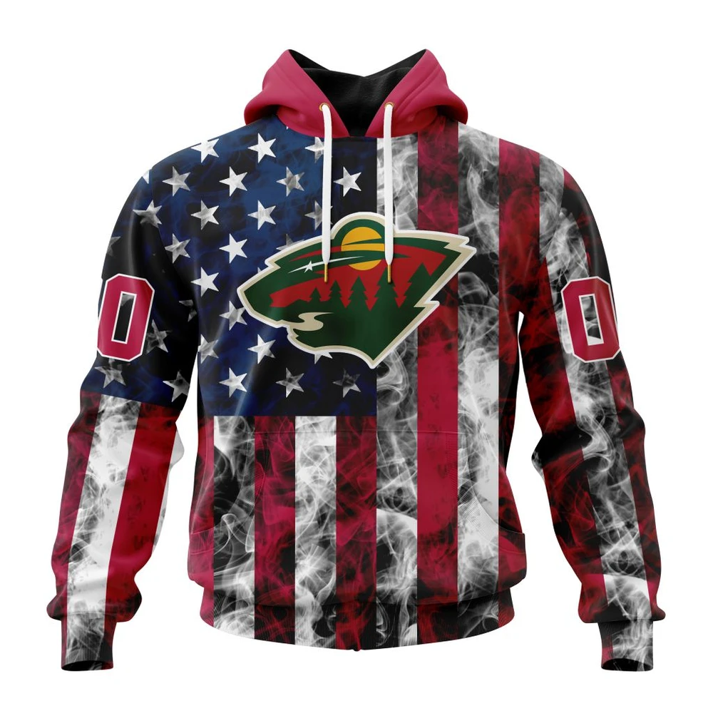 Minnesota Wild Special Design For Independence Day The Fourth Of July All Over Print Hoodie Style 46827