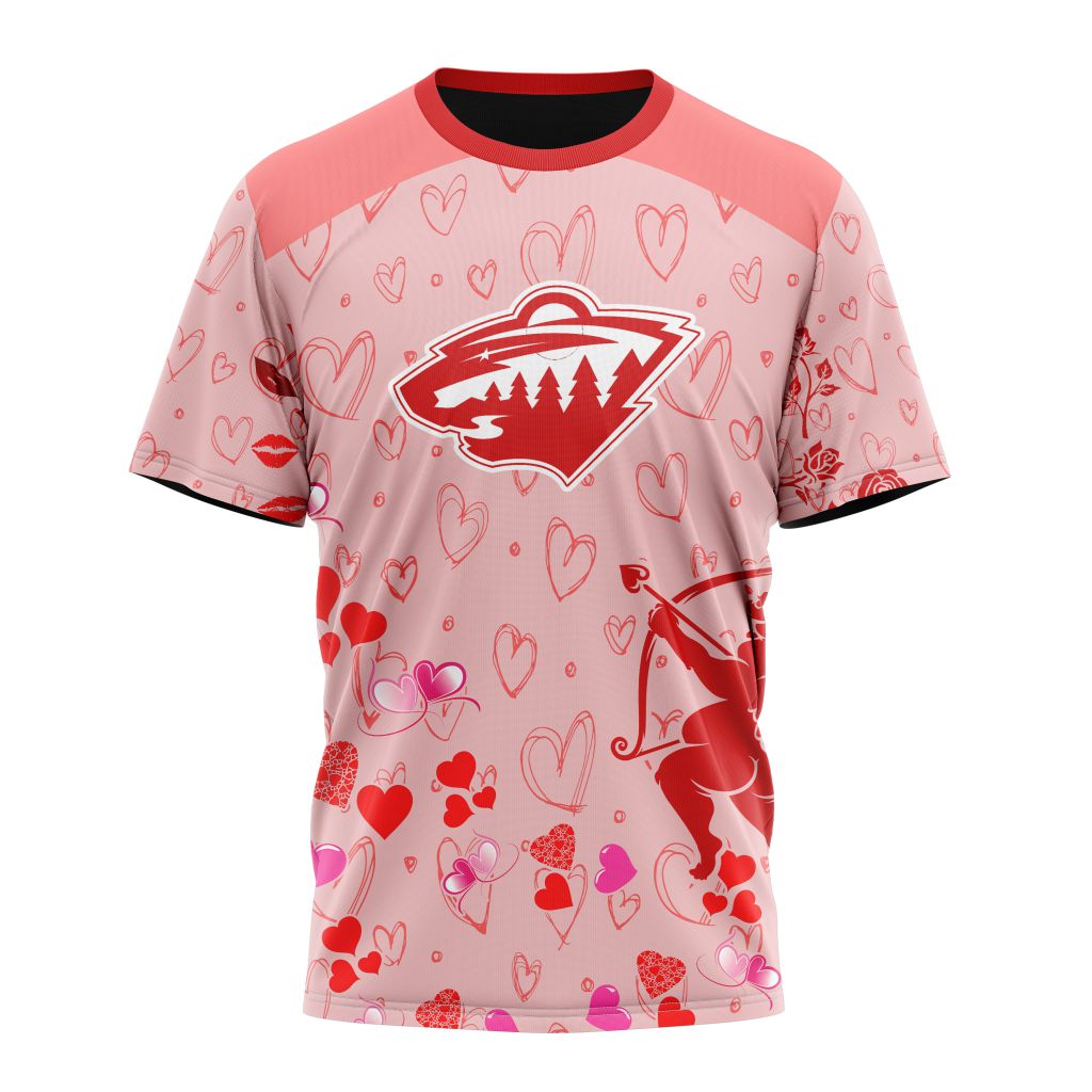 Minnesota Wild Special Gift For Valentines Day 02 Personalized Name And Number T-Shirt Oregontrailrvpk Shirt