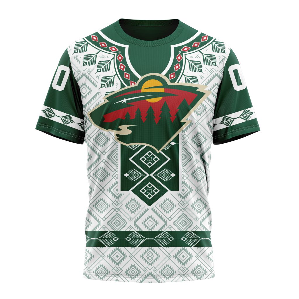Minnesota Wild Special Native Heritage Design 03 Personalized Name And Number T-Shirt Oregontrailrvpk Shirt