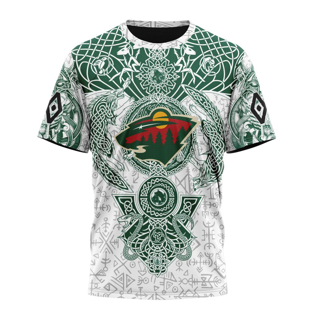 Minnesota Wild Special Norse Viking Symbols Personalized Name And Number T-Shirt Oregontrailrvpk Shirt