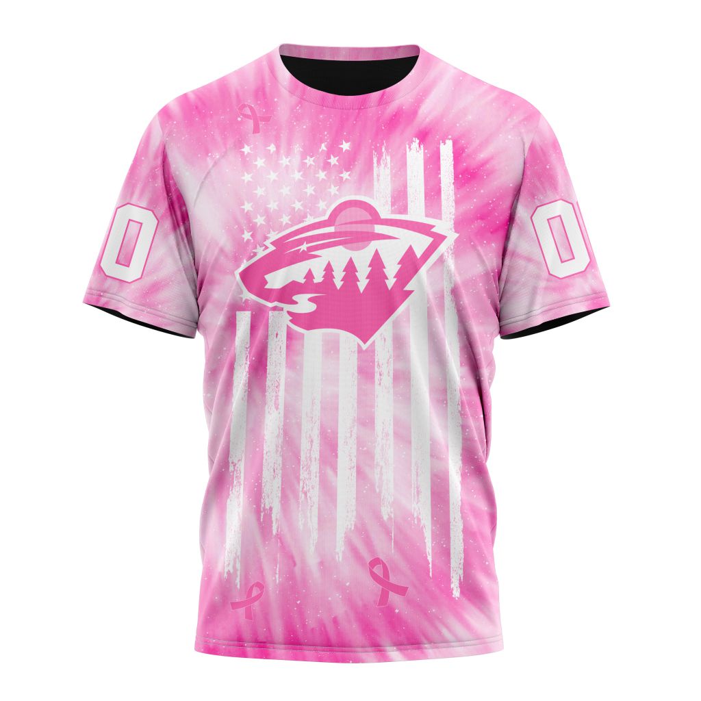 Minnesota Wild Special Pink Tie-Dye Personalized Name And Number T-Shirt Oregontrailrvpk Shirt