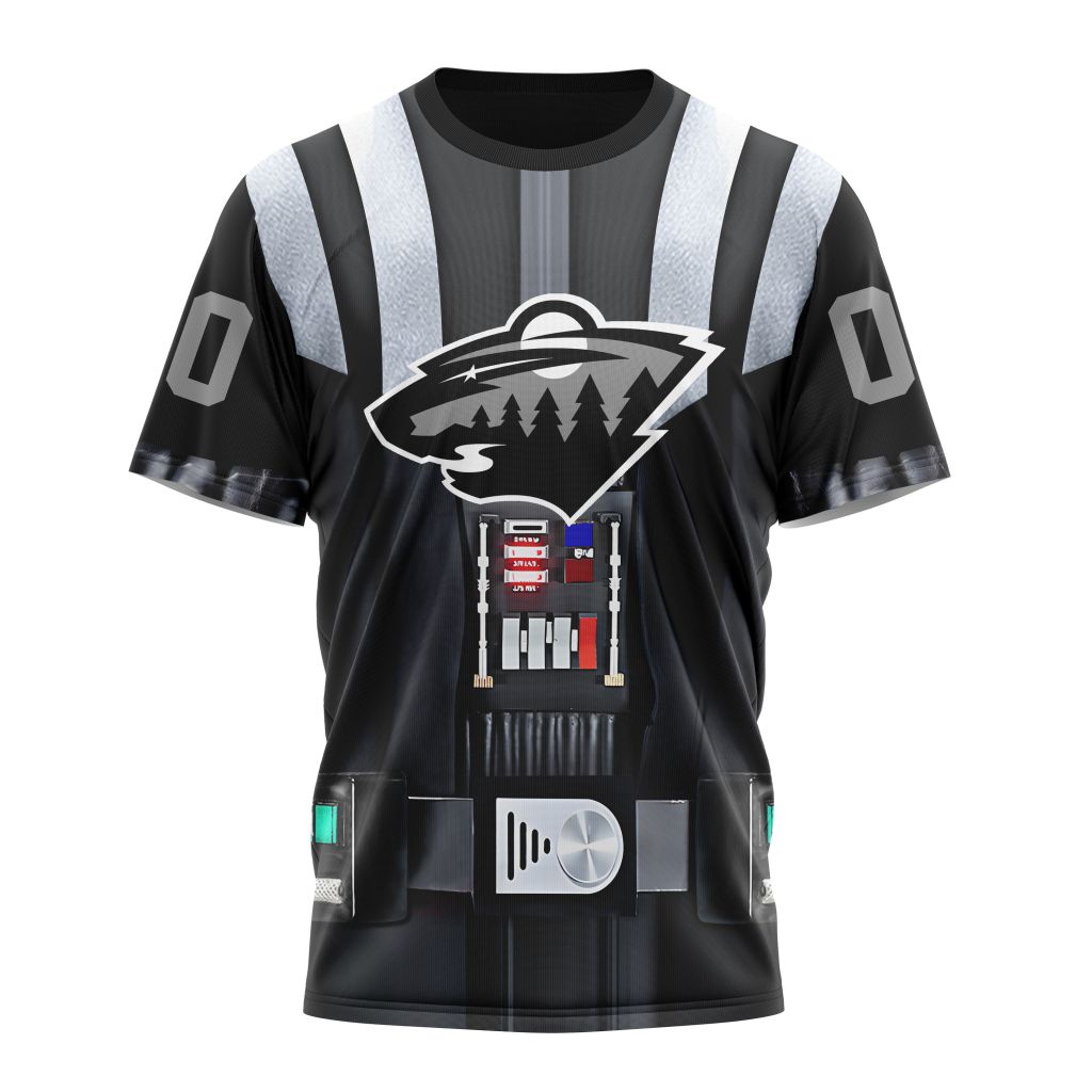 Minnesota Wild Special Star Wars Darth Vader Design 01 Personalized Name And Number T-Shirt Oregontrailrvpk Shirt