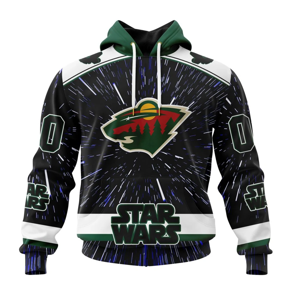Minnesota Wild Special Star Wars Design All Over Print Hoodie Style 50549