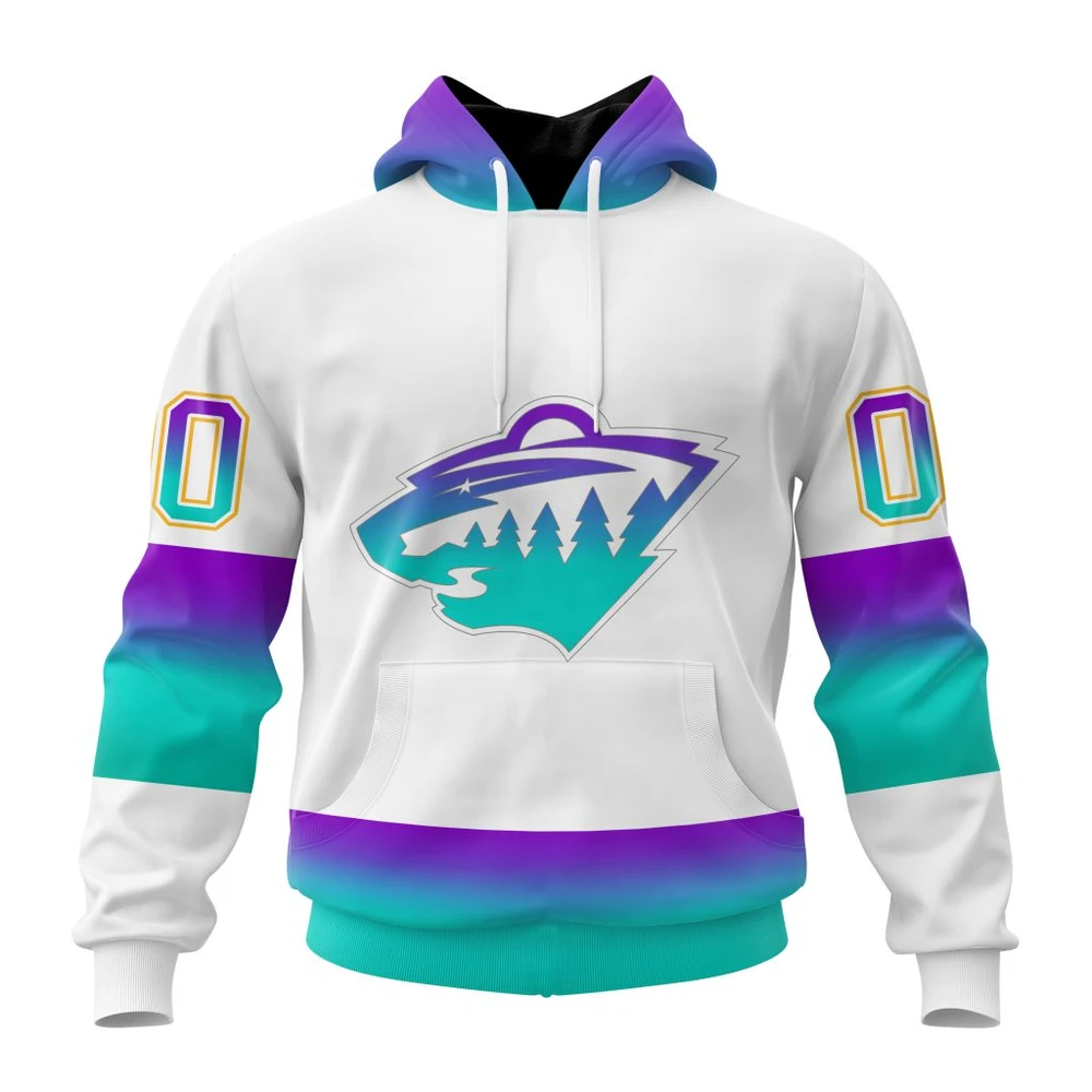 Minnesota Wild Special Whiteout Design All Over Print Hoodie Style 16212