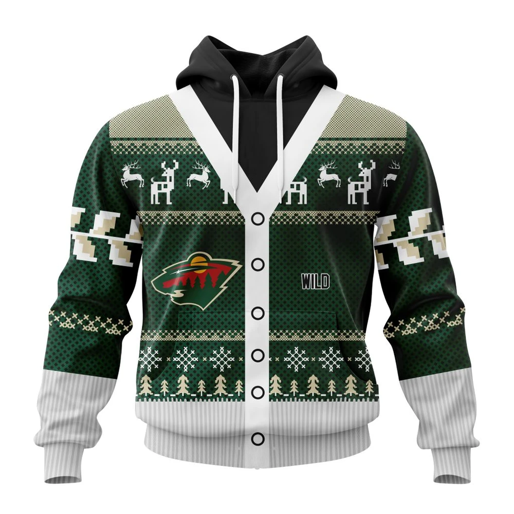 Minnesota Wild Specialized Chrismas Season All Over Print Hoodie Style 62664
