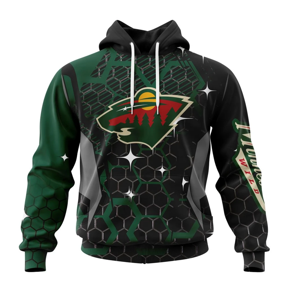 Minnesota Wild Specialized Design With Motocross All Over Print Hoodie Style 64259