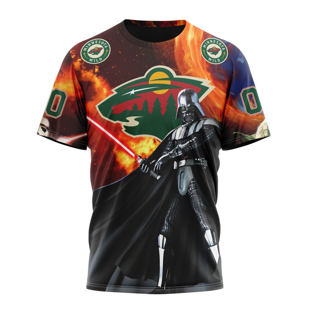 Minnesota Wild Specialized Design X Star War Personalized Name And Number T-Shirt Oregontrailrvpk Shirt