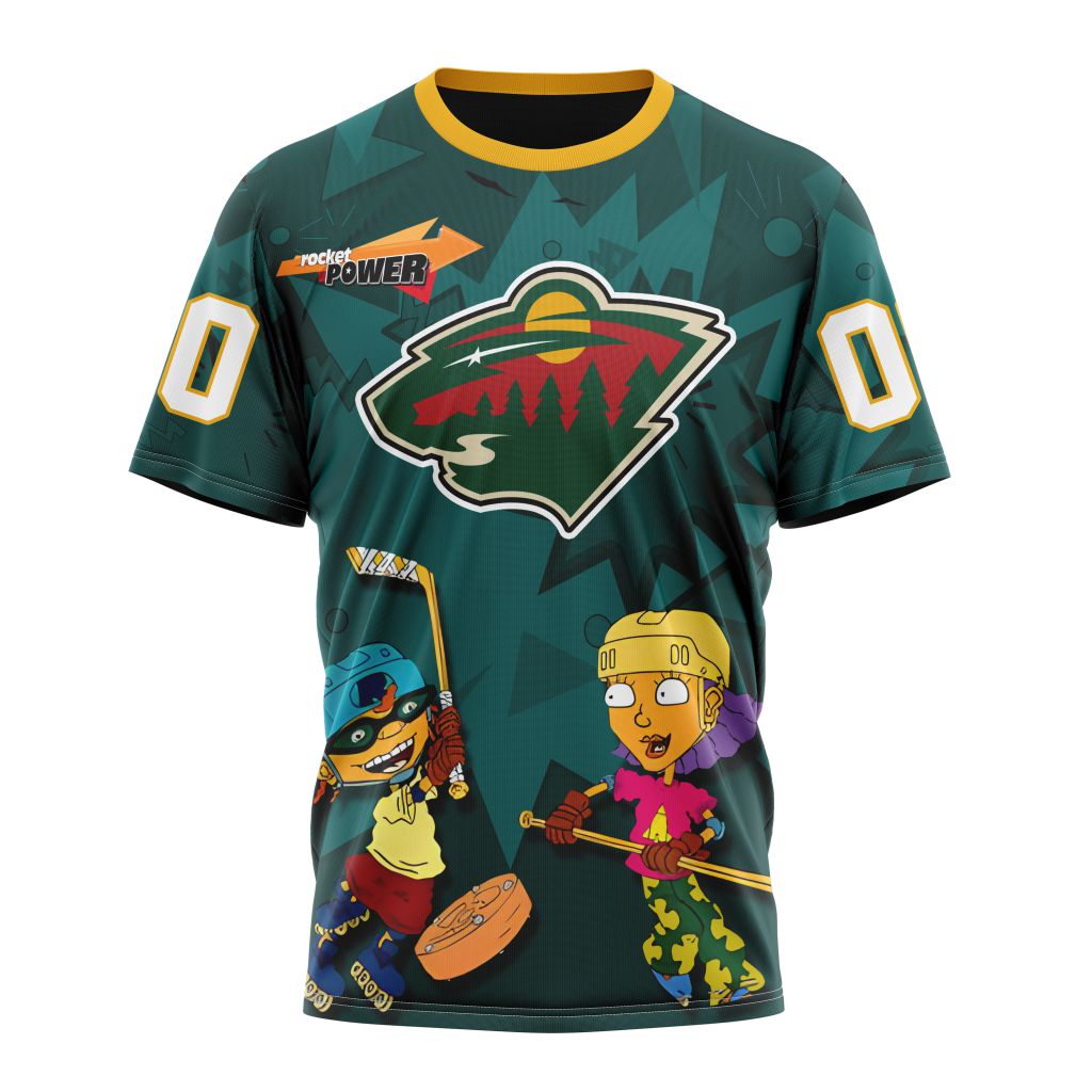 Minnesota Wild Specialized For Rocket Power Personalized Name And Number T-Shirt Oregontrailrvpk Shirt