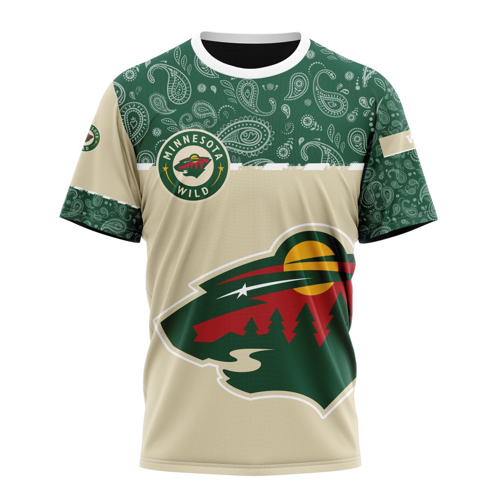 Minnesota Wild Specialized Jersey Hockey With Paisley Personalized Name And Number T-Shirt Oregontrailrvpk Shirt