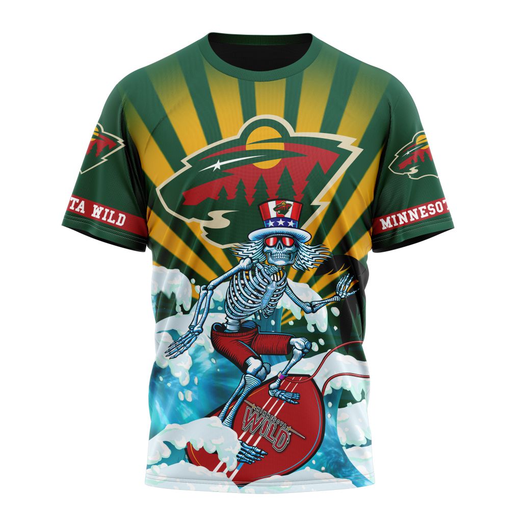 Minnesota Wild Specialized Kits For The Grateful Dead Personalized Name And Number T-Shirt Oregontrailrvpk Shirt