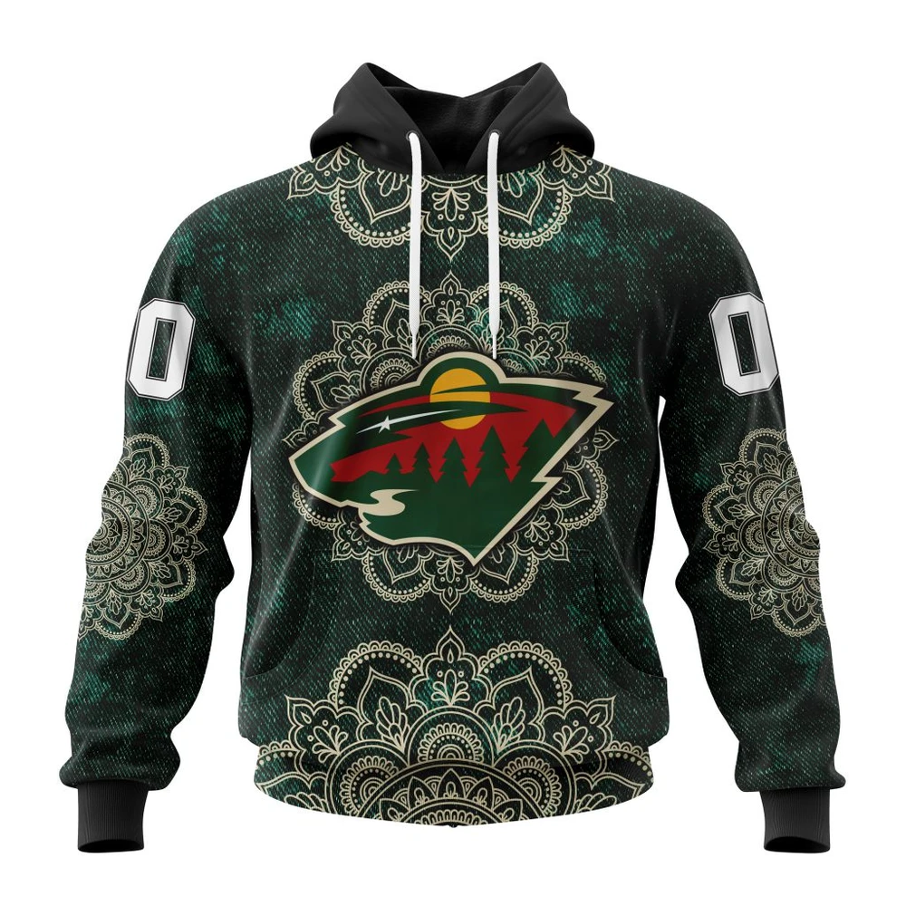 Minnesota Wild Specialized Mandala All Over Print Hoodie Style 33012