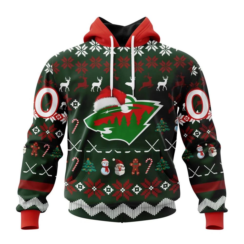 Minnesota Wild Specialized Unisex Christmas Is Coming All Over Print Hoodie Style 44388