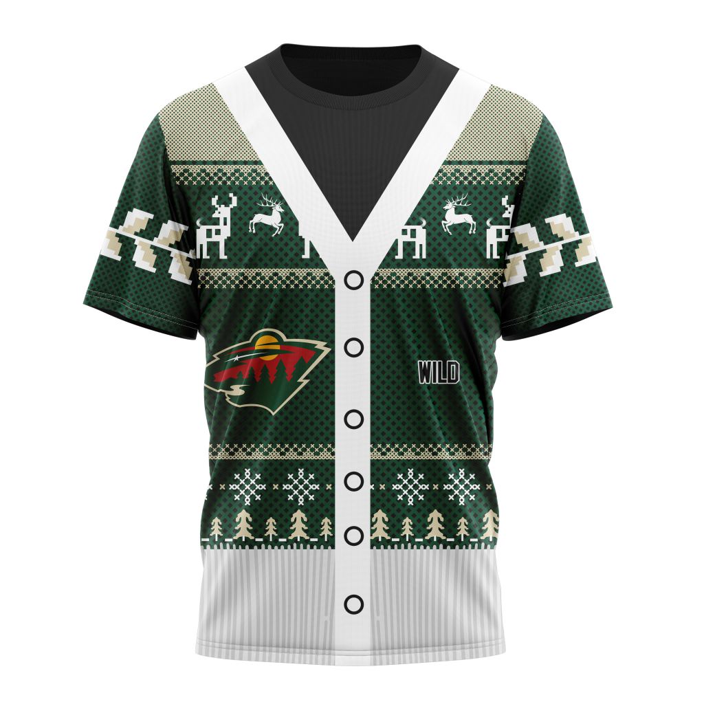Minnesota Wild Specialized Unisex Sweater For Chrismas Season Personalized Name And Number T-Shirt Oregontrailrvpk Shirt