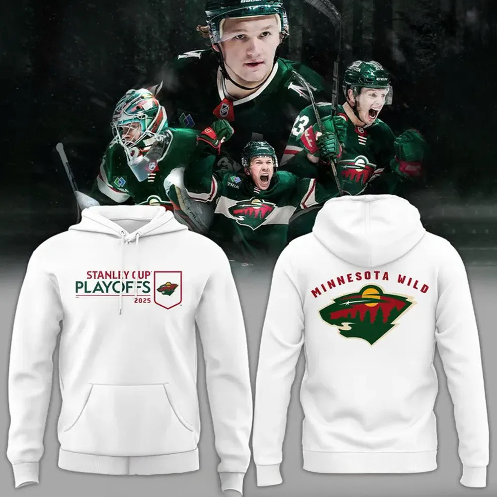 Minnesota Wild Stanley Cup Playoffs 2025 White Special Hoodie Good Gifts For Hockey Fans