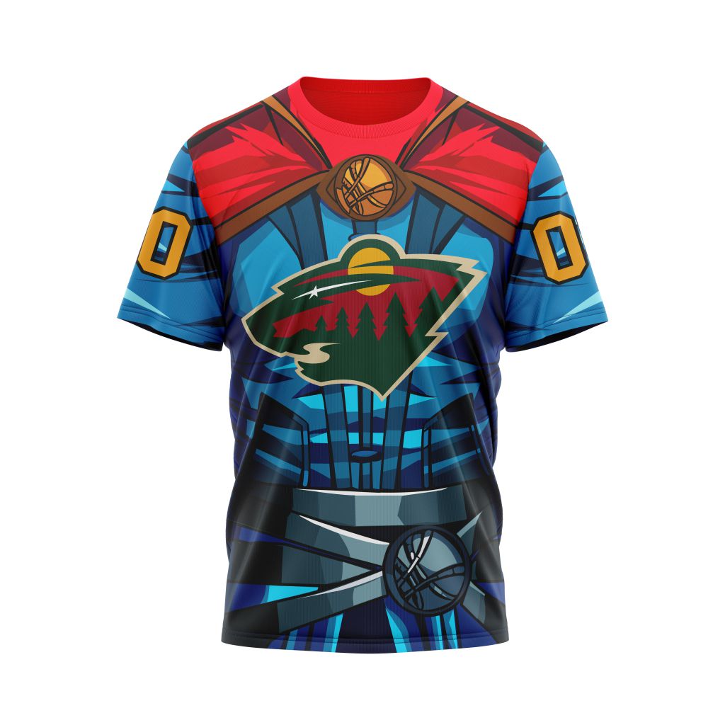 Minnesota Wild X Doctor Strange Specialized Design For Father Day Personalized Name And Number T-Shirt Oregontrailrvpk Shirt