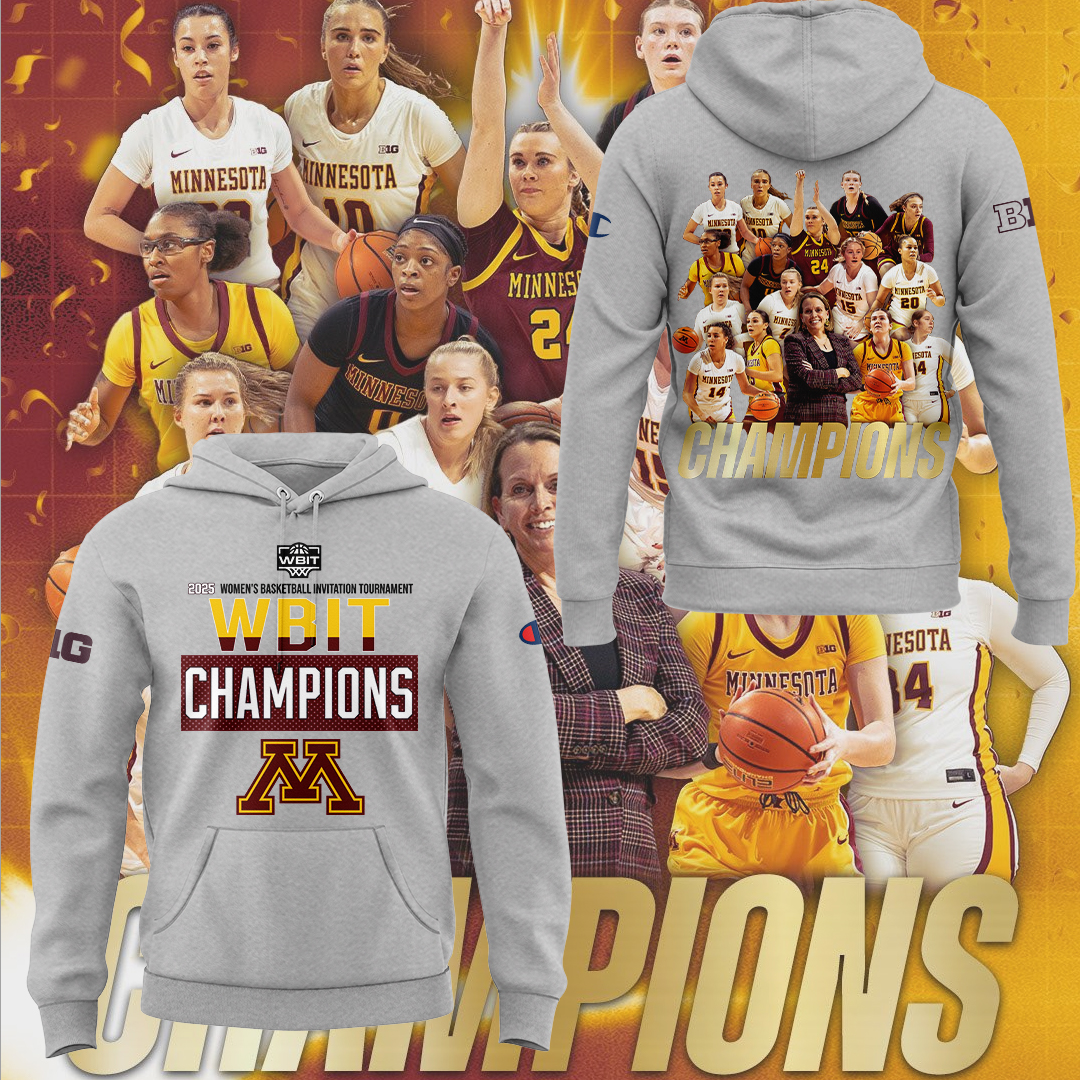 Minnesota Women's Basketball X 2025 Wbit Champions Hoodie Senior Gifts For Basketball Players