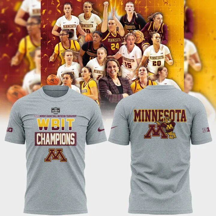 Minnesota Women's Basketball X 2025 Wbit Champions T-Shirt Top Gifts For Basketball Players Oregontrailrvpk Shirt