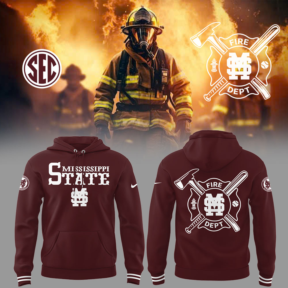 Mississippi Baseball x Firefighter Appreciation Night Hoodie Baseball Mom Gifts