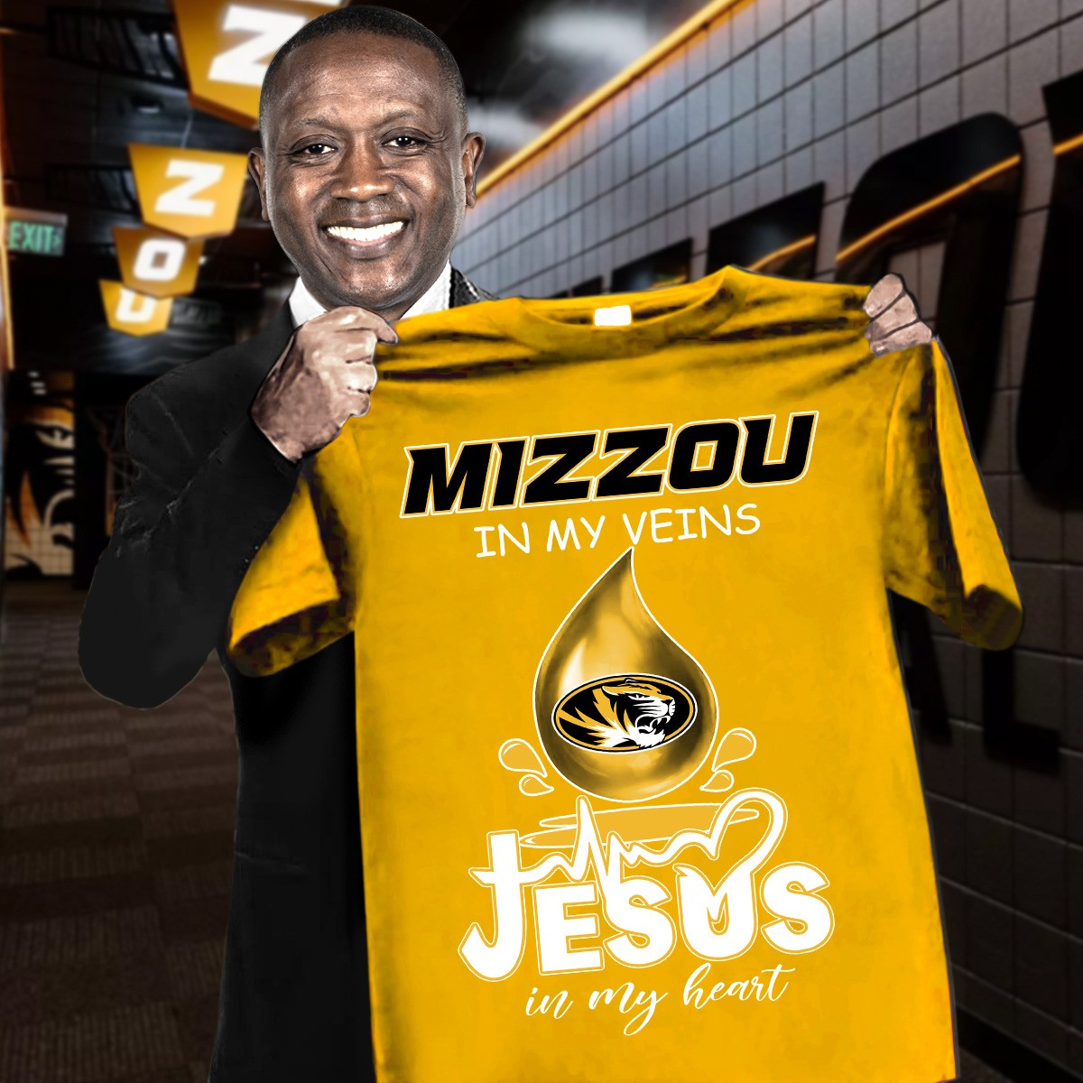 Mizzou Missouri Tigers In My Veins Jesus In My Heart Shirt Faith Gifts For Basketball Fans Oregontrailrvpk Shirt