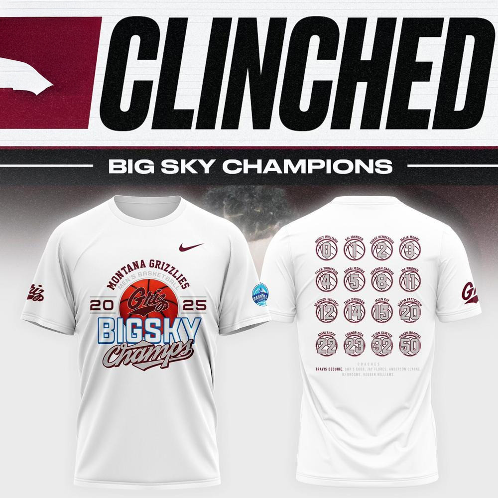 Montana Grizzlies Clinched Big Sky Champions Shirt Presents For Football Fans Oregontrailrvpk Shirt