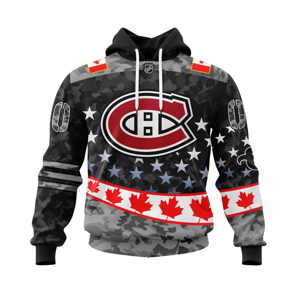 Montreal Canadien Specialized Color And Our Beloved Canadien Flag Color All Over Print Hoodie Style 20508