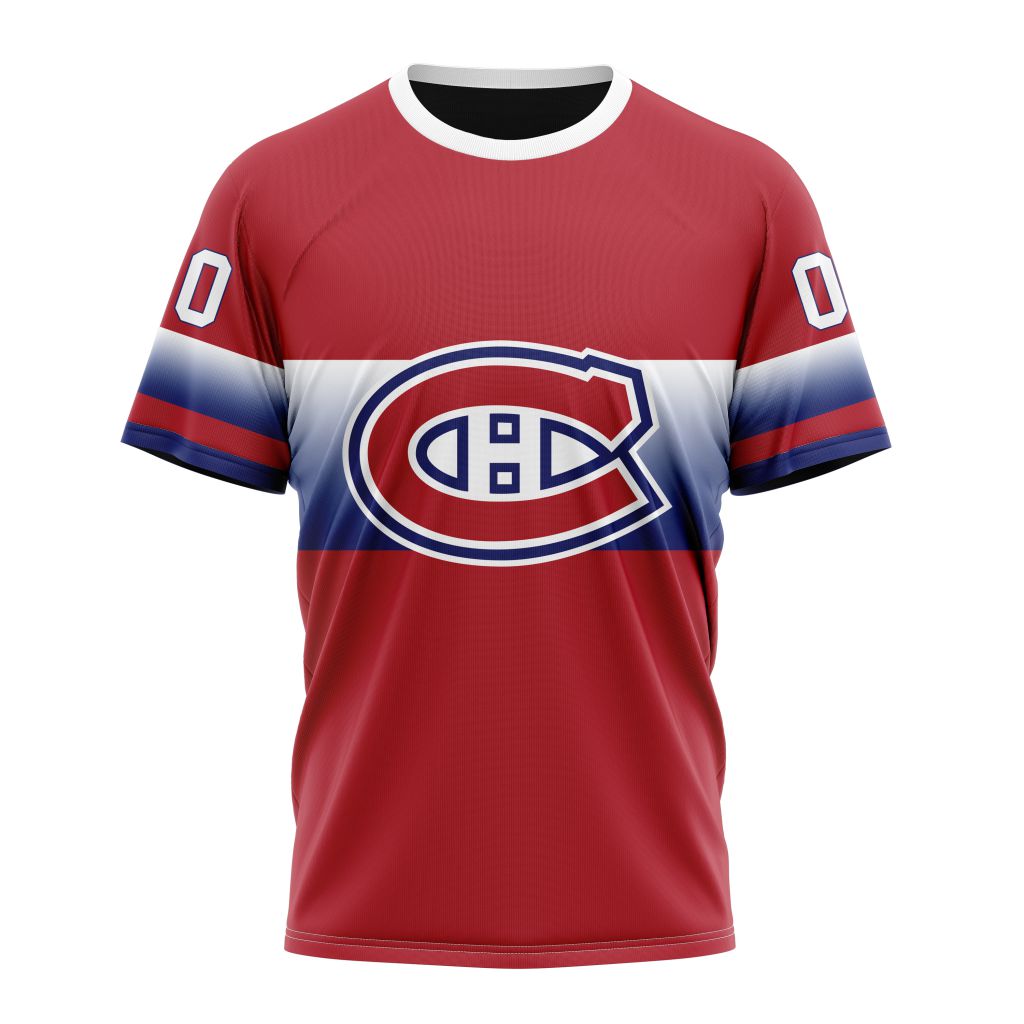 Montreal Canadiens New Gradient Series Concept Personalized Name And Number T-Shirt Oregontrailrvpk Shirt