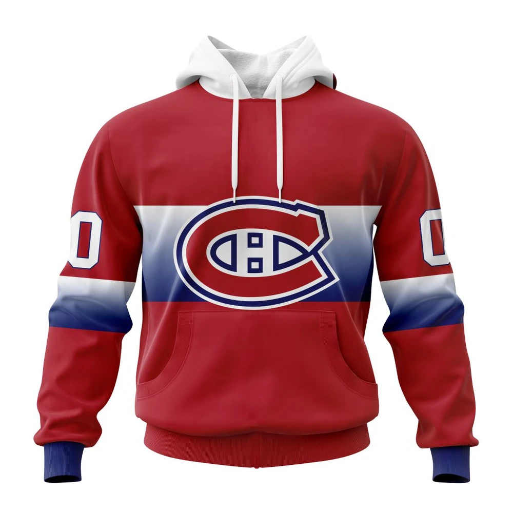 Montreal Canadiens Personalize Gradient Series Concept All Over Print Hoodie Style 96754