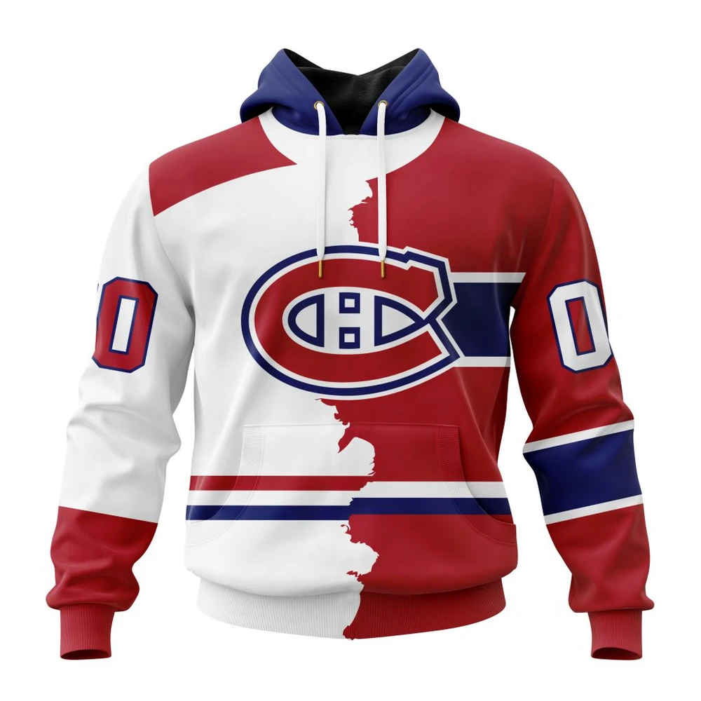 Montreal Canadiens Personalize Home Mix Away Kits All Over Print Hoodie Style 14709
