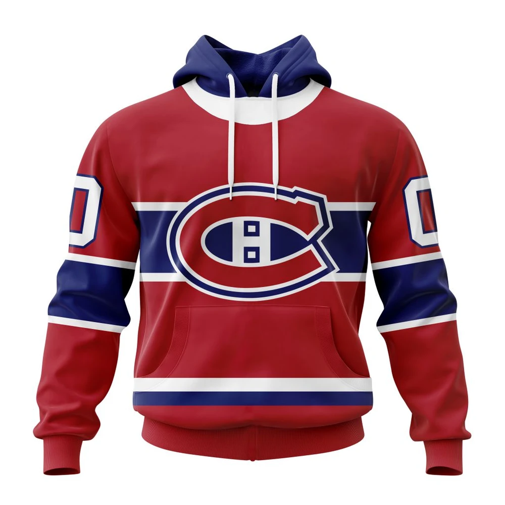 Montreal Canadiens Personalized Home Kits All Over Print Hoodie Style 20433