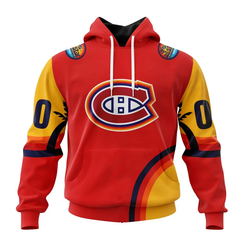 Montreal Canadiens Special All-Star Game Design With Florida Sunset All Over Print Hoodie Style 59783