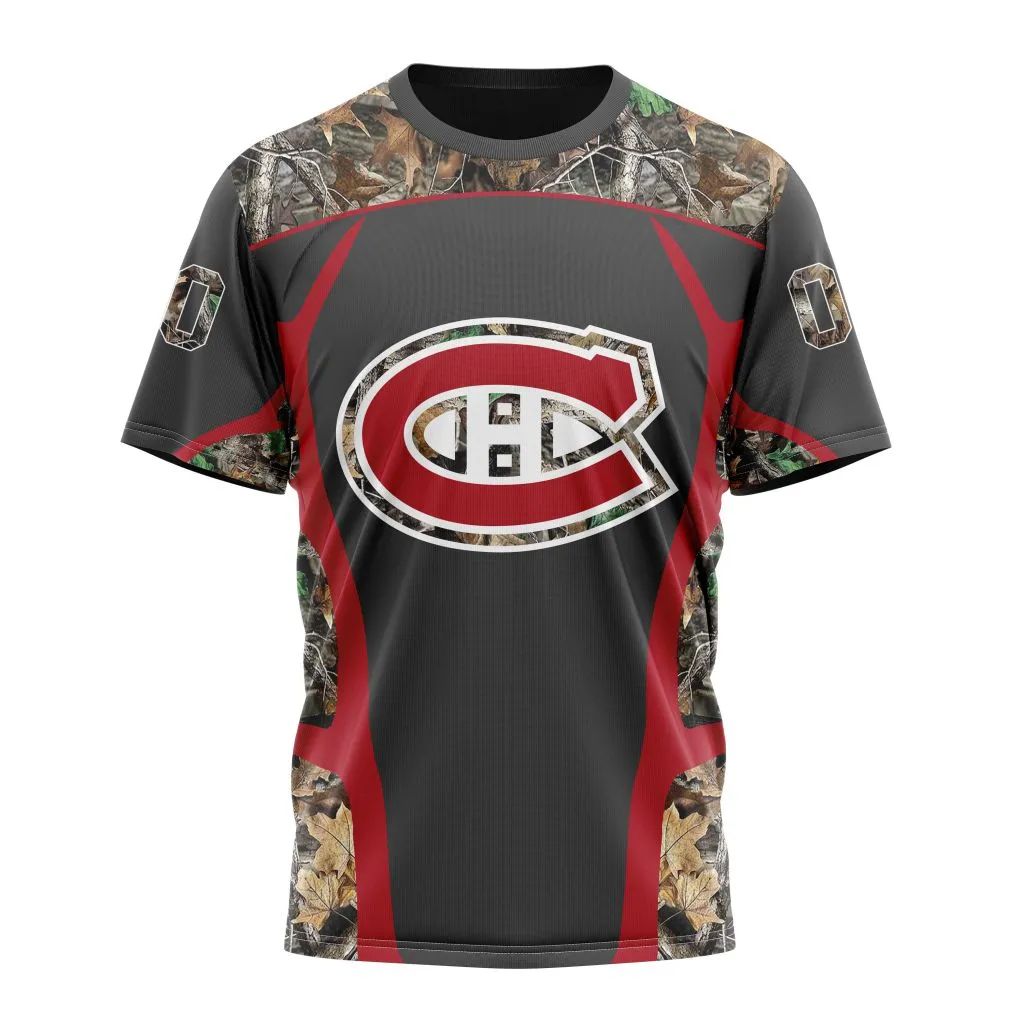 Montreal Canadiens Special Camo Hunting Design Personalized Name And Number T-Shirt Oregontrailrvpk Shirt