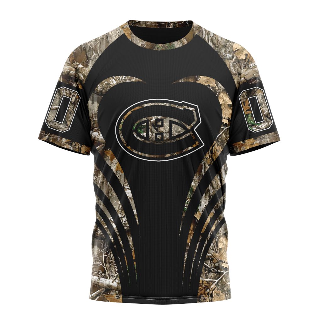 Montreal Canadiens Special Camo Hunting Personalized Name And Number T-Shirt Oregontrailrvpk Shirt