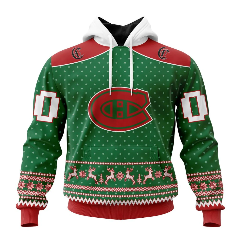 Montreal Canadiens Special Christmas Apparel All Over Print Hoodie Style 98860