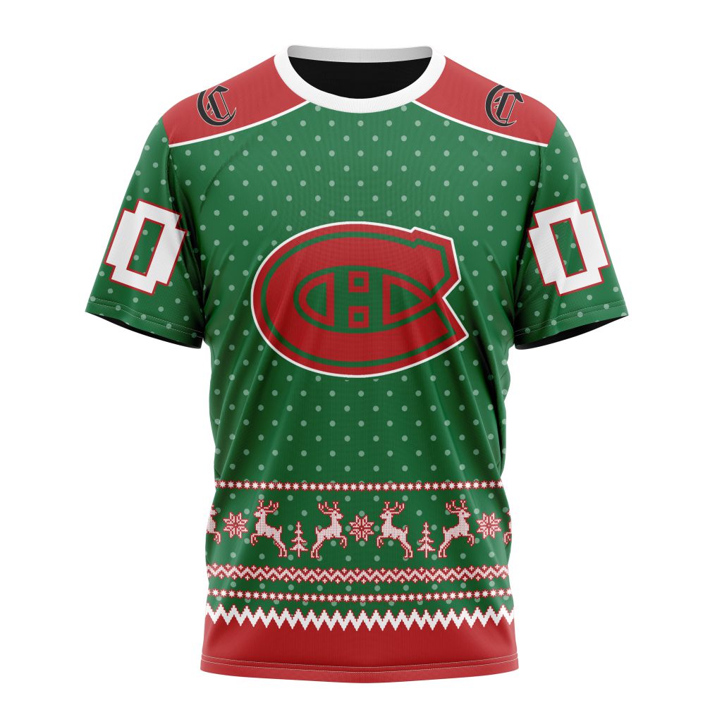 Montreal Canadiens Special Christmas Apparel Personalized Name And Number T-Shirt Oregontrailrvpk Shirt