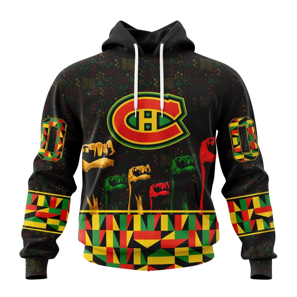 Montreal Canadiens Special Design Celebrate Black History Month All Over Print Hoodie Style 39773
