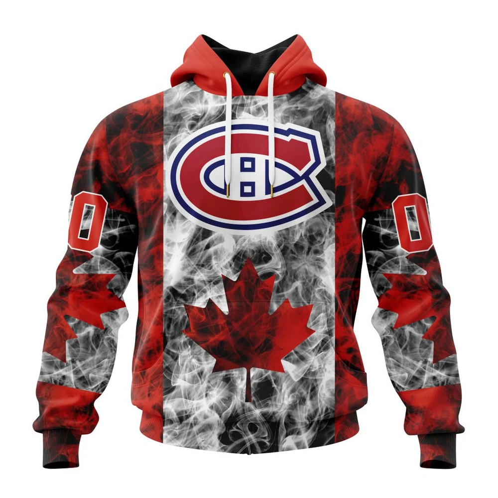 Montreal Canadiens Special Design For Canada Day All Over Print Hoodie Style 69083