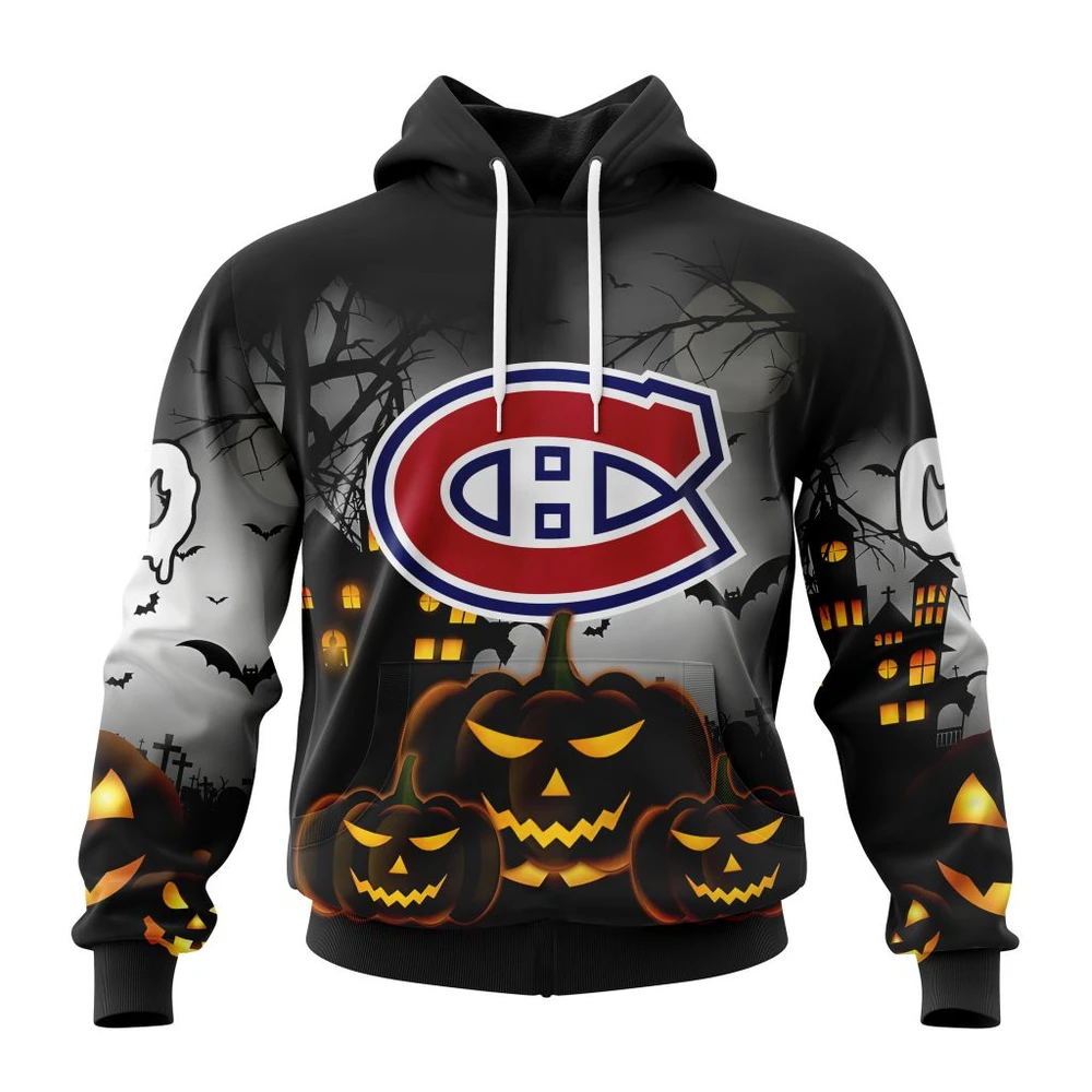 Montreal Canadiens Special Design For Halloween All Over Print Hoodie Style 70571