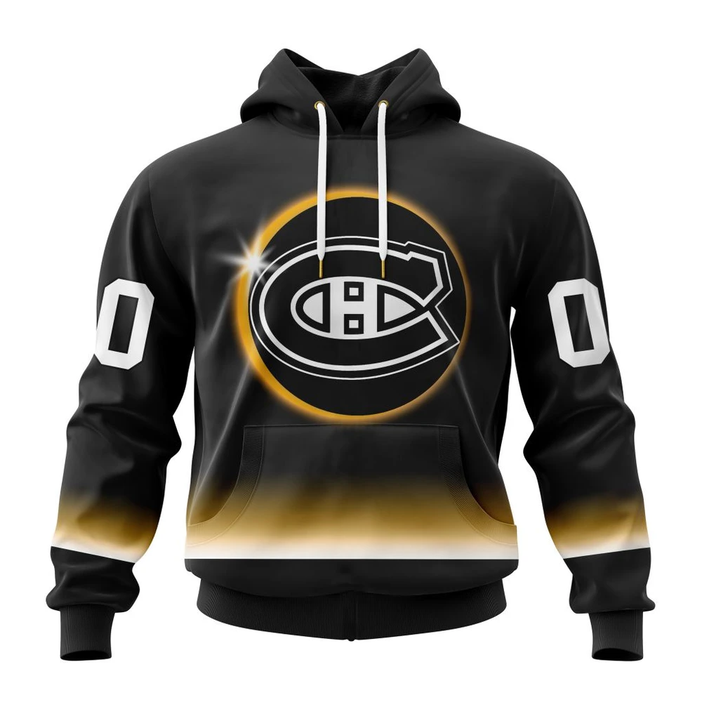 Montreal Canadiens Special Eclipse Design All Over Print Hoodie Style 19696