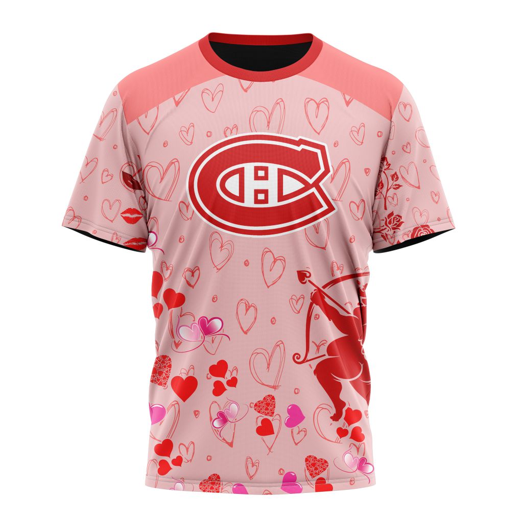 Montreal Canadiens Special Gift For Valentines Day 02 Personalized Name And Number T-Shirt Oregontrailrvpk Shirt