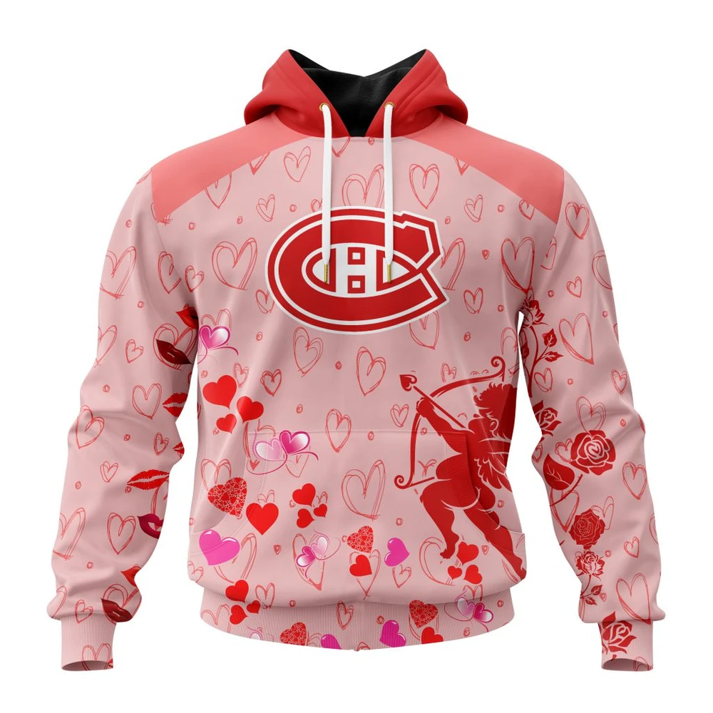 Montreal Canadiens Special Gift For Valentines Day All Over Print Hoodie Style 45794